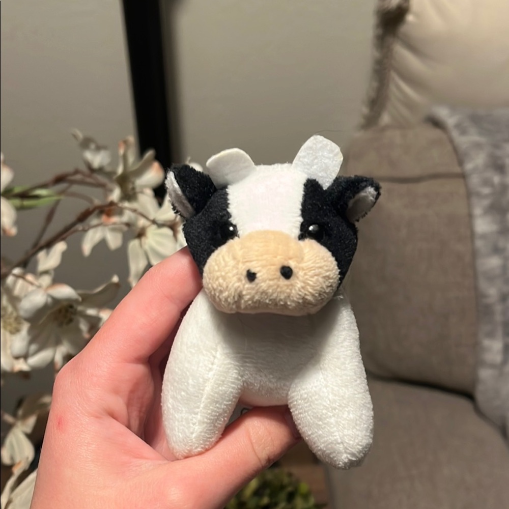 Cute Black and White Cow Plush Toy